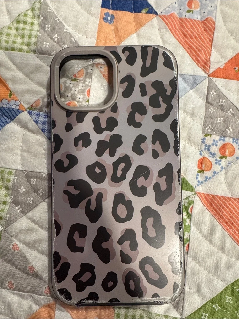 Otterbox Leopard Print Protective Phone Case - Gray & Black